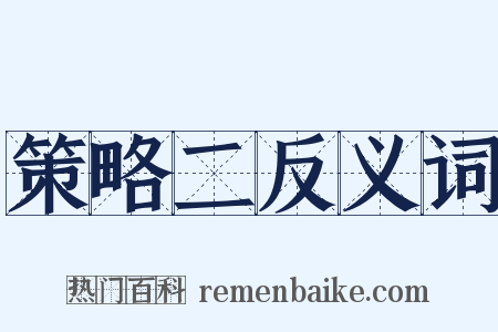 策略二反义词是什么意思的图片